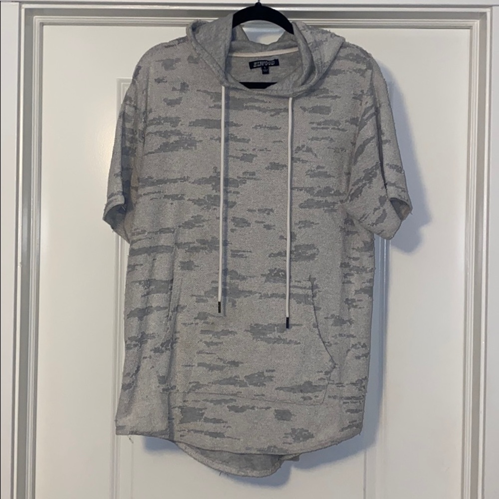 Men’s Gray Elwood Large Hooded Shirt
